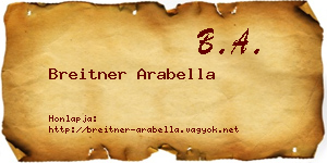 Breitner Arabella névjegykártya